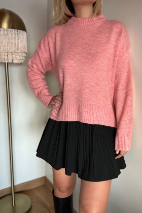 Oversize Düz Kazak - Standart