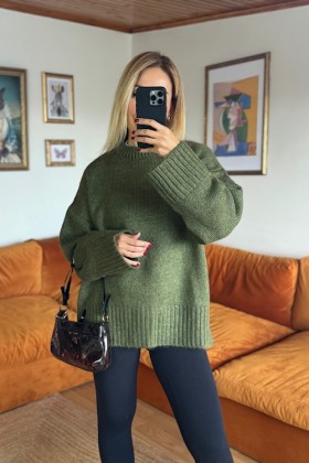 Yeşil salaş kazak - 