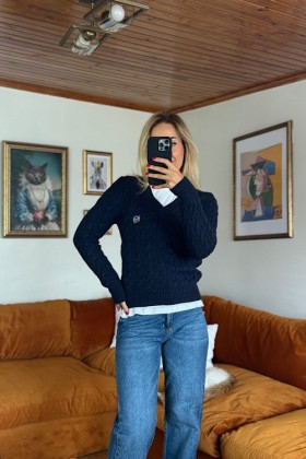 Loewe muadil v yaka triko - Lacivert