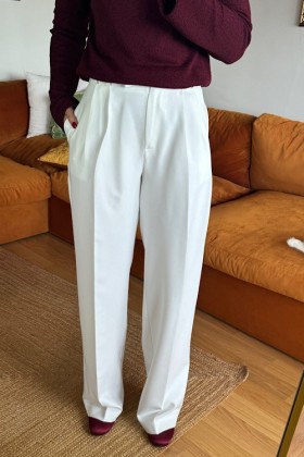 BEYAZ PALAZZO PANTALON - Small