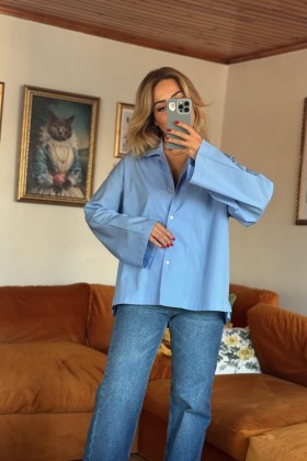 MAVİ GROZNİ GÖMLEK - Mavi