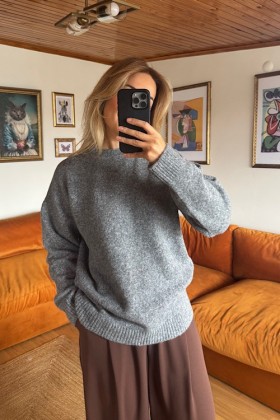 GRİ STANDART KAZAK - Gri