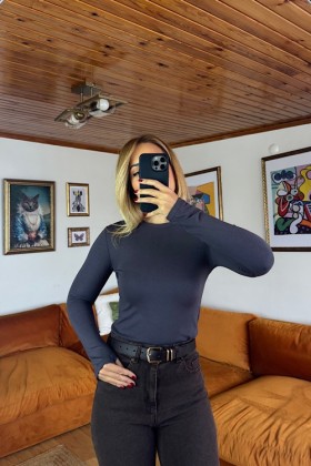 PARMAK GEÇMELİ BODY - Antrasit