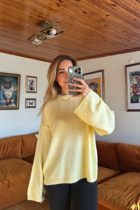 SARI PİNTEREST KAZAK - Sarı