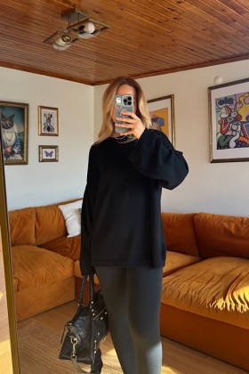 SİYAH PİNTEREST KAZAK