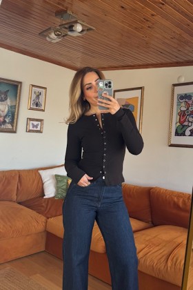 ACI KAHVE ÇITÇITLI BLUZ