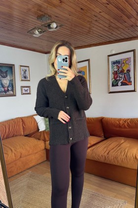 KAHVE RENGİ HIRKA - Kahve