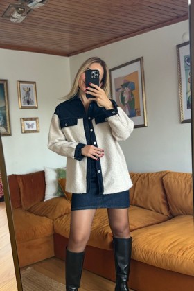 GARNİLİ JEANLİ CEKET