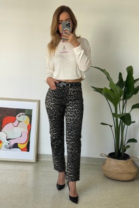 LEOPAR BOYFİT JEAN